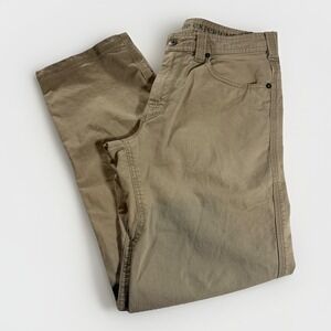prAna Men's 31x30 Khaki Tan Stretch Canvas Pants Outdoor Hiking Casual